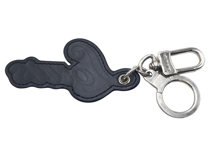 Schlüsselanhänger Charm Louis Vuitton M63633 Schwarz - Ansicht 3