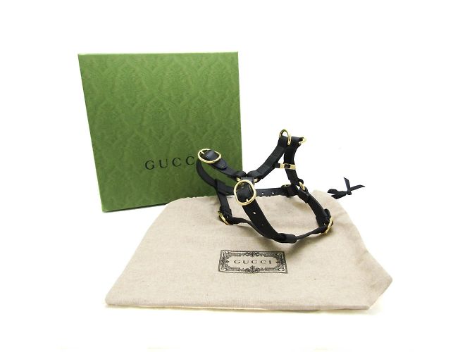 Gucci Interlocking G Dog Harness Black - view 11