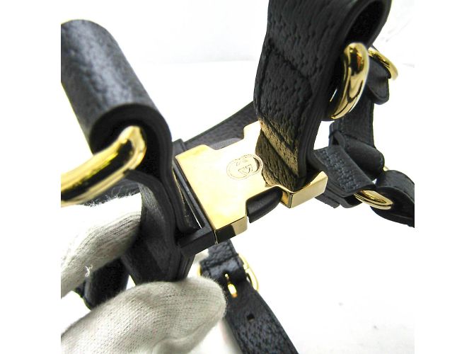 Gucci Interlocking G Dog Harness Black - view 3