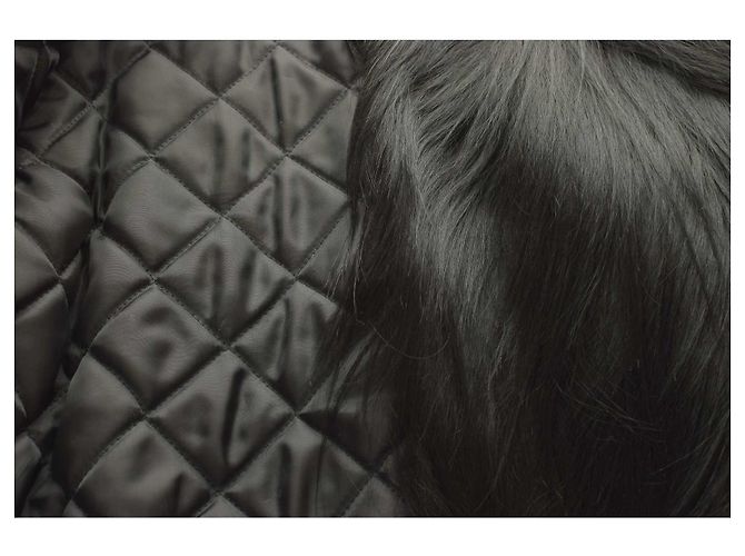Autre Marque Schwarze Langhaar Felljacke - Ansicht 4