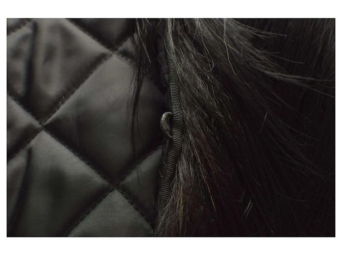 Autre Marque Schwarze Langhaar Felljacke - Ansicht 5