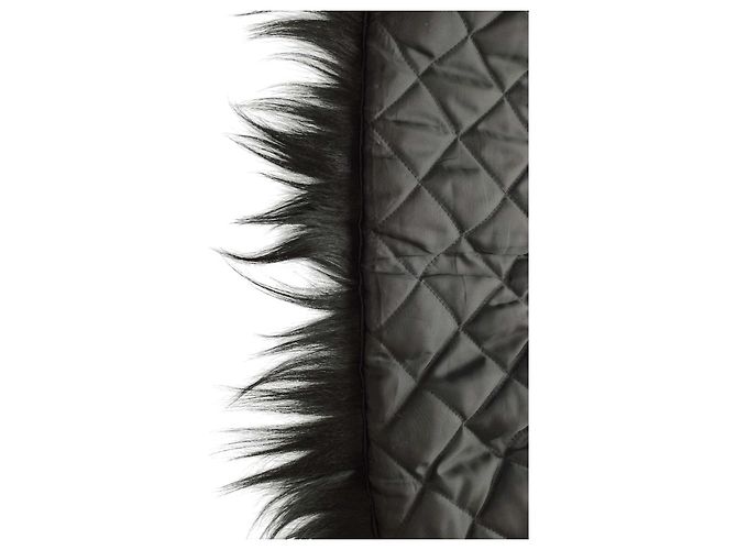 Autre Marque Schwarze Langhaar Felljacke - Ansicht 6