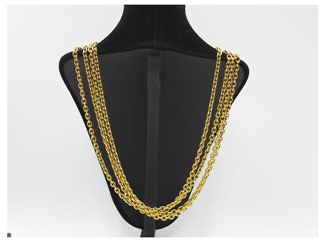 Cambon Chanel Vintage Gold-Toned Quadruple Chain Necklace Belt Gold hardware - Ansicht 11