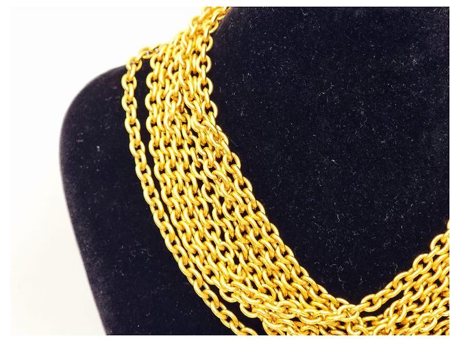 Cambon Chanel Vintage Gold-Toned Quadruple Chain Necklace Belt Gold hardware - Ansicht 13