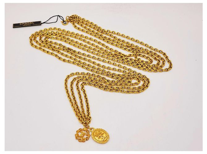 Cambon Chanel Vintage Gold-Toned Quadruple Chain Necklace Belt Gold hardware - Ansicht 16