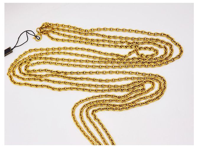 Cambon Chanel Vintage Gold-Toned Quadruple Chain Necklace Belt Gold hardware - Ansicht 17