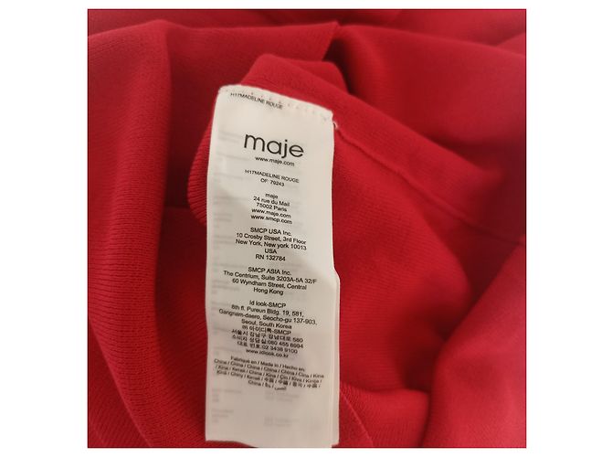Maje Madeline Rouge Bluse Rot Viskose M - Ansicht 4