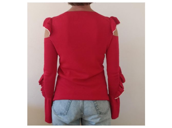 Maje Madeline Rouge Bluse Rot Viskose M - Ansicht 5