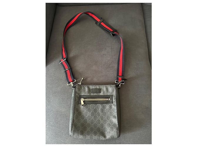 Borsa a tracolla Gucci Messenger nera in tessuto Nero - vista 10