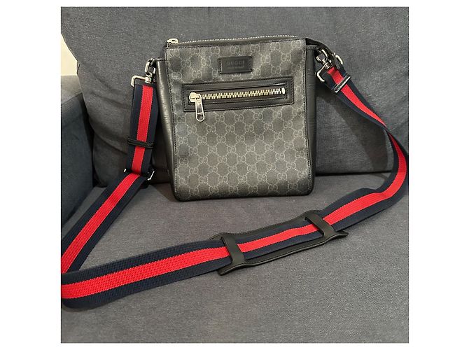 Borsa a tracolla Gucci Messenger nera in tessuto Nero - vista 2