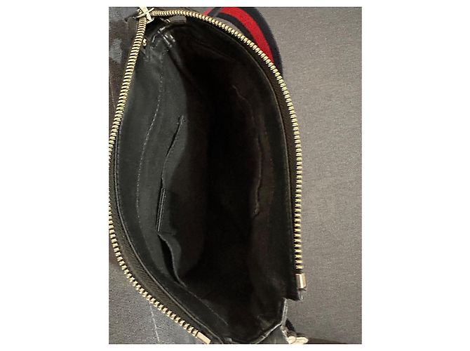 Borsa a tracolla Gucci Messenger nera in tessuto Nero - vista 8