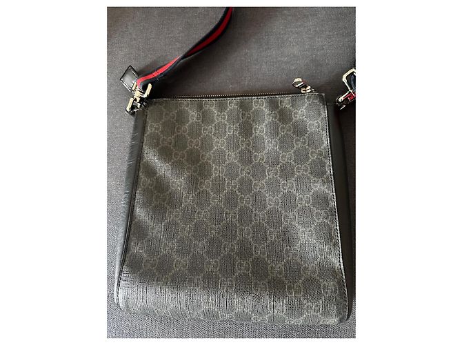 Borsa a tracolla Gucci Messenger nera in tessuto Nero - vista 9