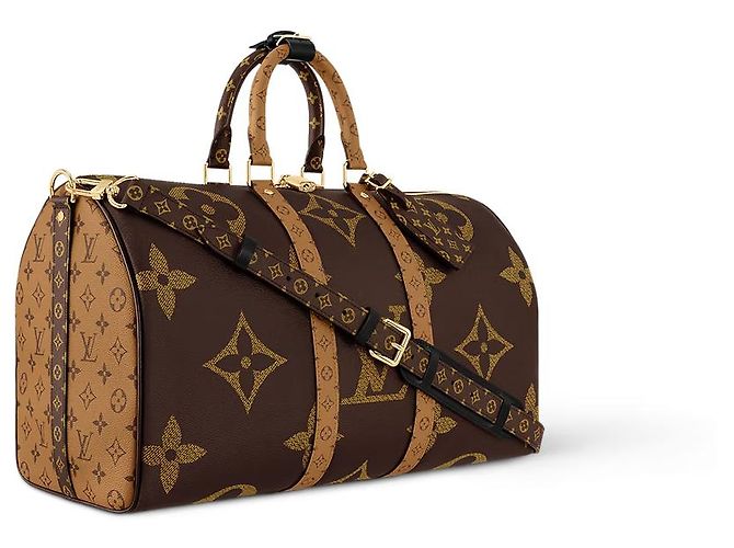 Louis Vuitton LV Keepall 45 bandoliera Marrone - vista 3