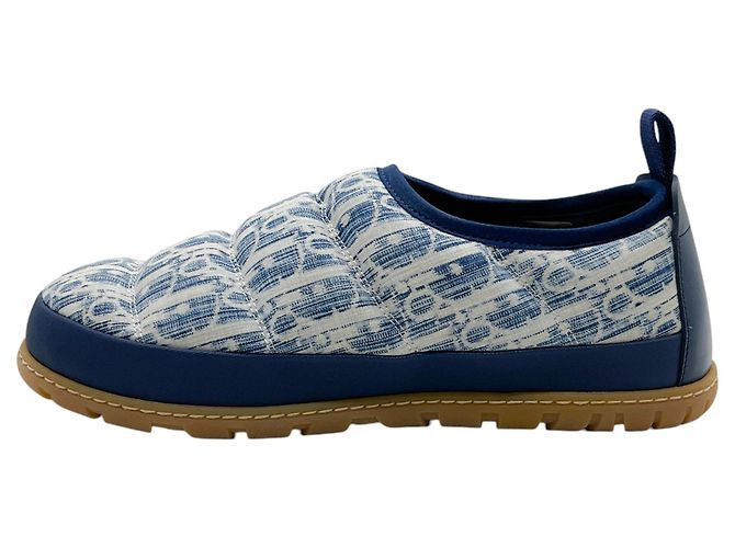 Tamancos com logo acolchoado azul / branco Christian Dior - vista 3