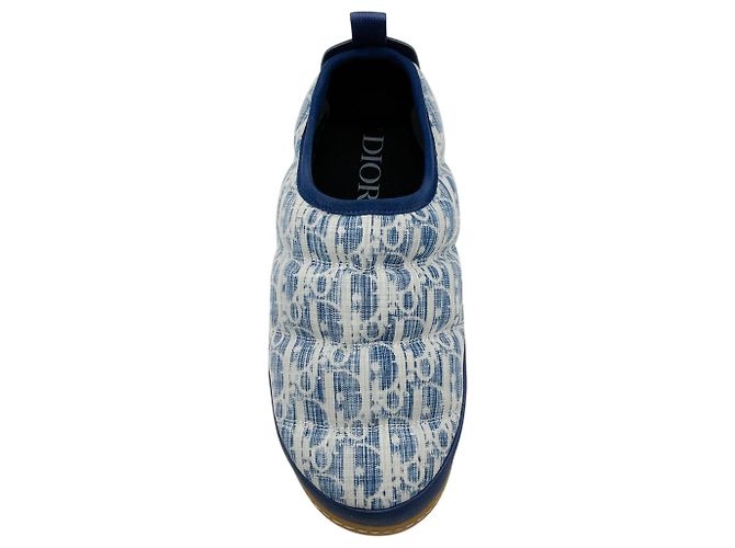 Tamancos com logo acolchoado azul / branco Christian Dior - vista 4