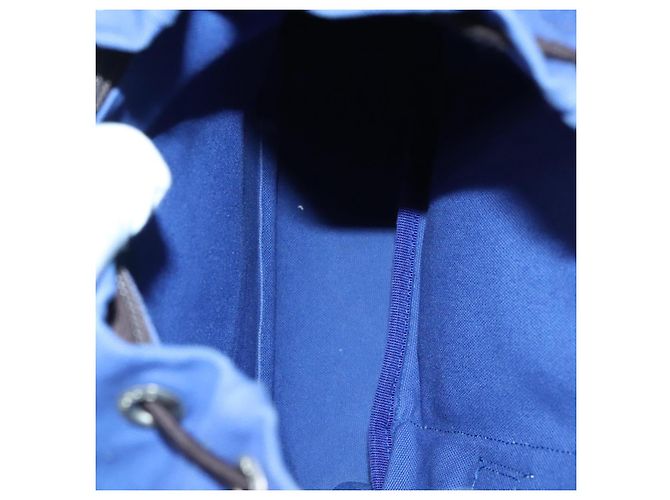 PRADA Backpack Canvas Blue Auth 88293 - view 11