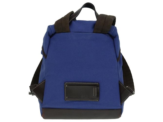 PRADA Backpack Canvas Blue Auth 88293 - view 2