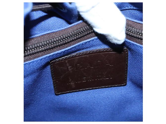 PRADA Backpack Canvas Blue Auth 88293 - view 27