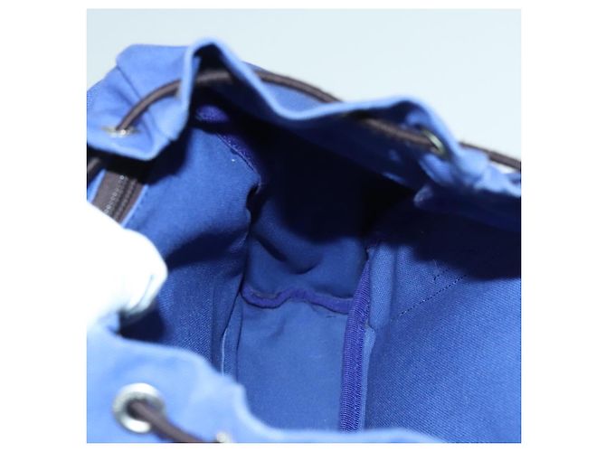 PRADA Backpack Canvas Blue Auth 88293 - view 28