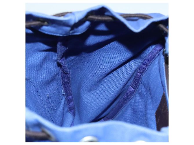 PRADA Backpack Canvas Blue Auth 88293 - view 29