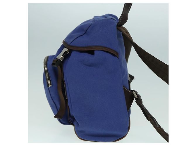 PRADA Backpack Canvas Blue Auth 88293 - view 3