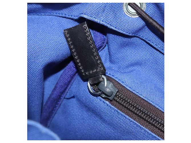PRADA Backpack Canvas Blue Auth 88293 - view 30