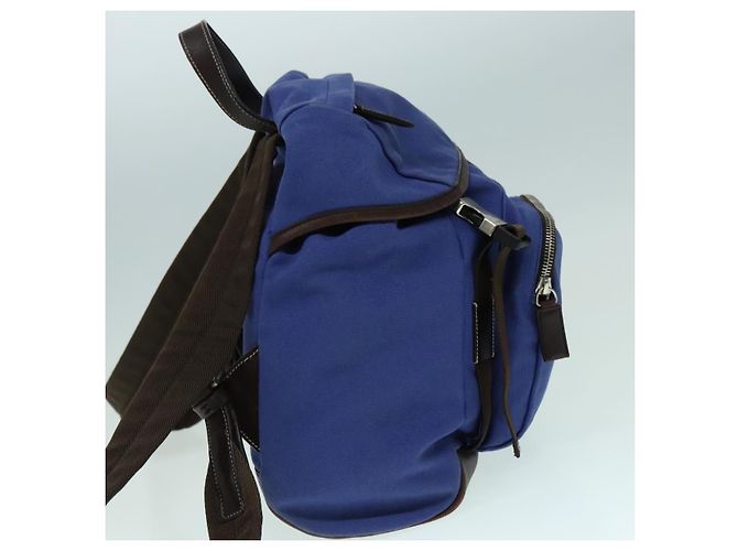 PRADA Backpack Canvas Blue Auth 88293 - view 4