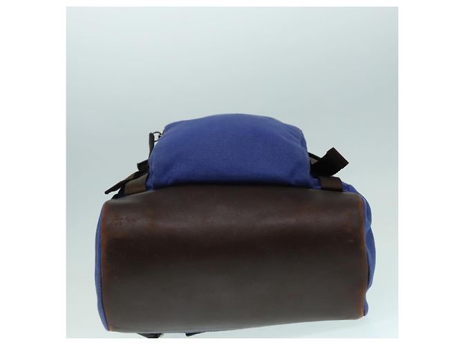 PRADA Backpack Canvas Blue Auth 88293 - view 5