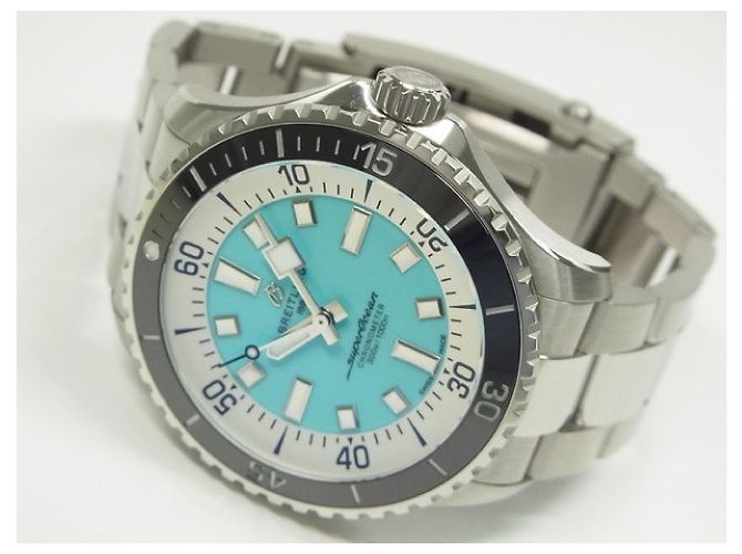 BREITLING Superocean Automatico 44 blu turchese A17376 Uomo Argento - vista 15