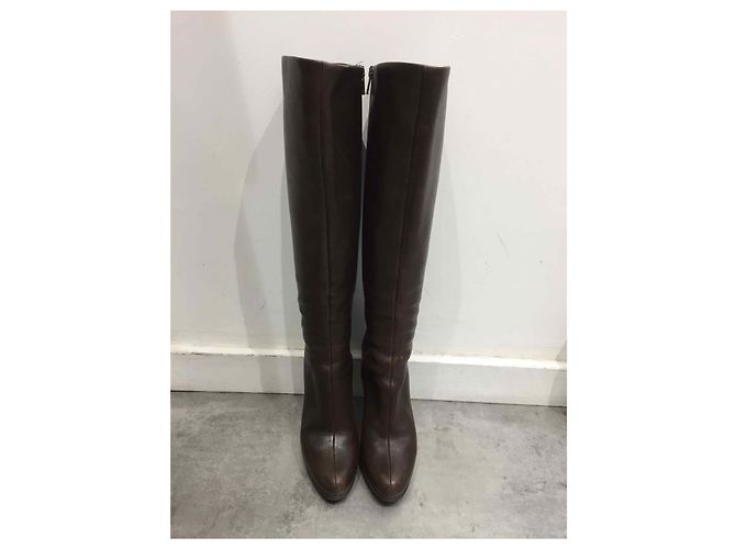 Alaïa Botas ALAIA T.EU 35 Cuero Castaño - vista 2