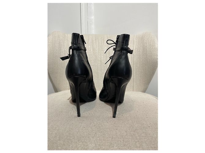 SAINT LAURENT Stivaletti T.EU 40 Pelle Nero - vista 4