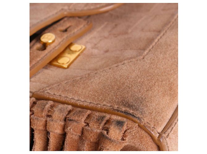 BALMAIN - Borsa a spalla Balmain B-Buzz 22 in suede marrone - vista 5