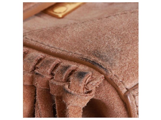 BALMAIN - Borsa a spalla Balmain B-Buzz 22 in suede marrone - vista 6