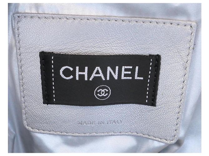 Bolsa tote de nylon acolchoado com logo Chanel Azul marinho - vista 9