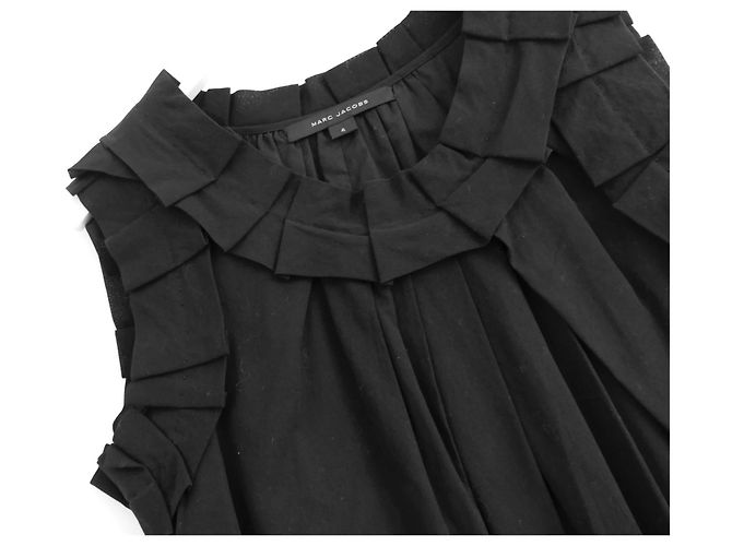 Blusa sin mangas con volantes origami de Marc Jacobs Negro - vista 3