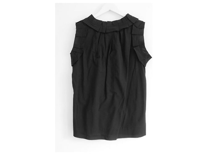 Blusa sin mangas con volantes origami de Marc Jacobs Negro - vista 5