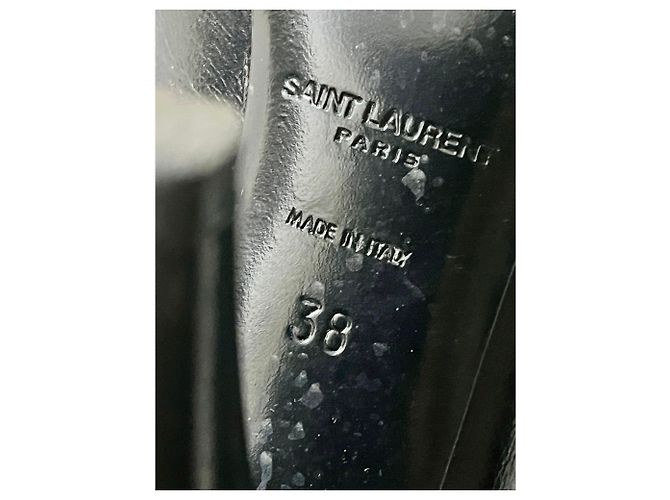 Saint Laurent Stivali Fetish 105 in pelle nera lucida Nero - vista 9