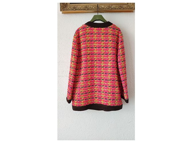 JAQUETA GUCCI EM TWEED DE ALGODÃO E LÃ. Multicor - vista 4