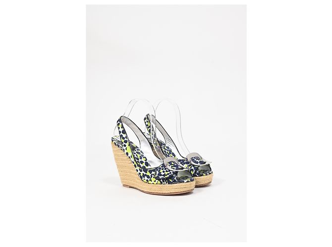 Zeppe estive Slingback Roger Vivier in tela multicolore - vista 11