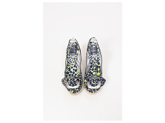 Zeppe estive Slingback Roger Vivier in tela multicolore - vista 12
