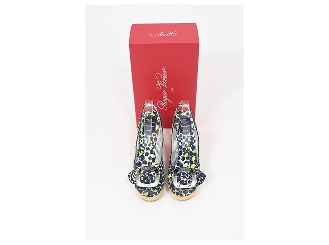 Zeppe estive Slingback Roger Vivier in tela multicolore - vista 14