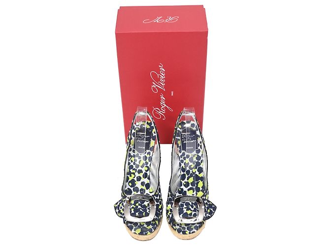 Zeppe estive Slingback Roger Vivier in tela multicolore - vista 7