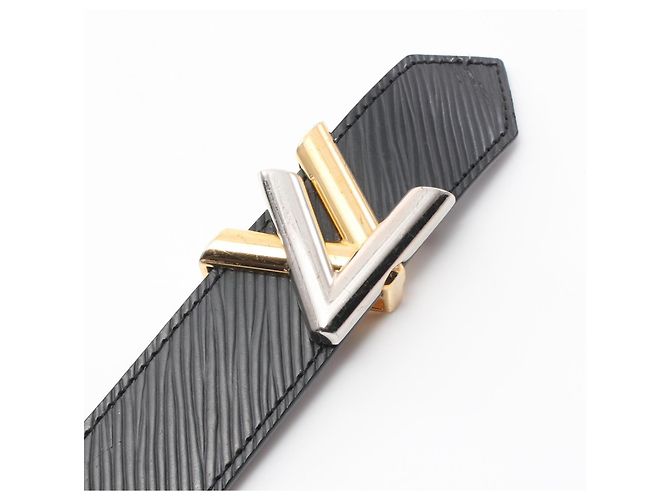 Cinturón Epi de cuero Louis Vuitton Twist Negro - vista 2