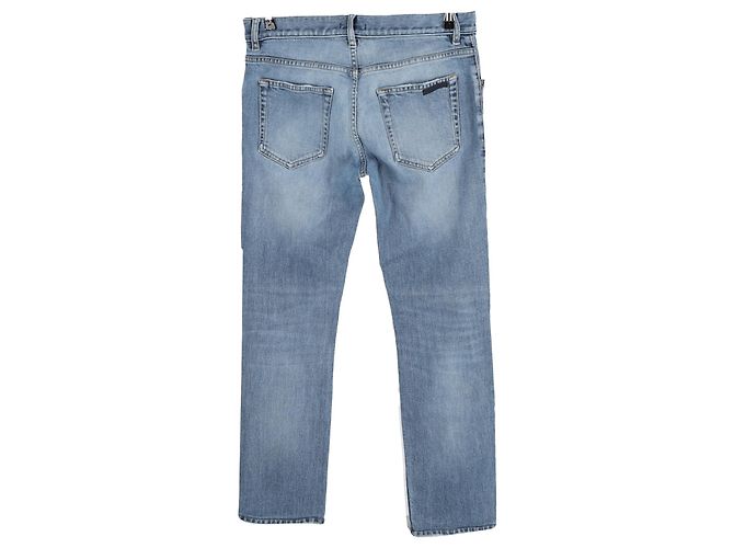 Prada Low-Rise Jeans aus blauer Baumwoll-Denim Hellblau - Ansicht 2