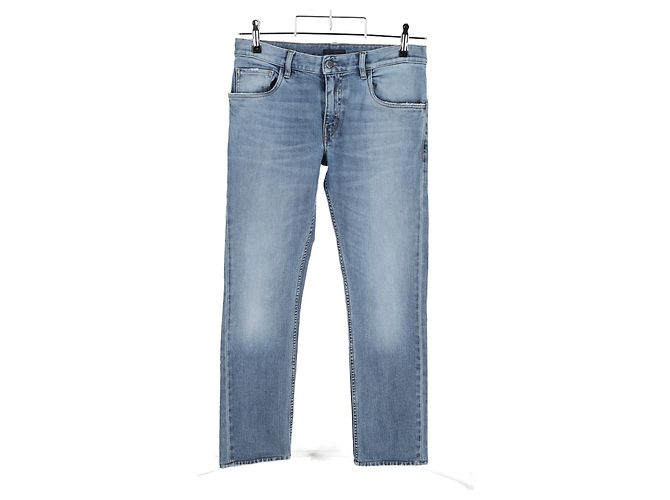 Prada Low-Rise Jeans aus blauer Baumwoll-Denim Hellblau - Ansicht 4