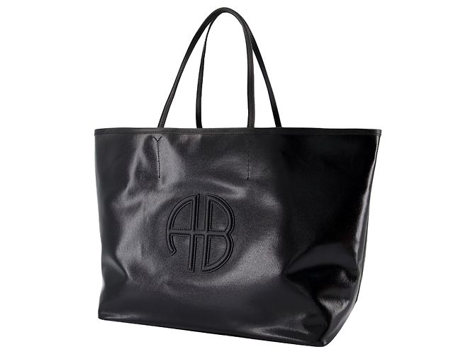 Borsa Shopper Emma - ANINE BING - Cotone - Nero - vista 2