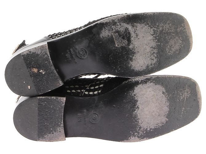 Botines Chanel T.EU 38.5 Cuero Negro - vista 7