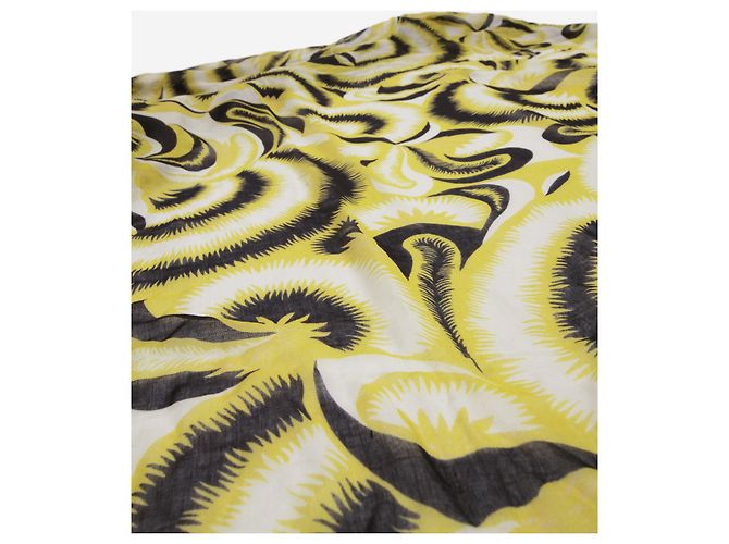 Dries Van Noten Grüner Seidenschal mit Druck - Ansicht 3