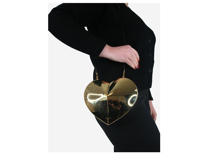 Alaïa Borsa cuore Le Coeur dorata - vista 2