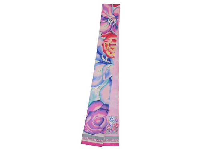 Bufanda de seda Louis Vuitton M76969 Rosa - vista 2